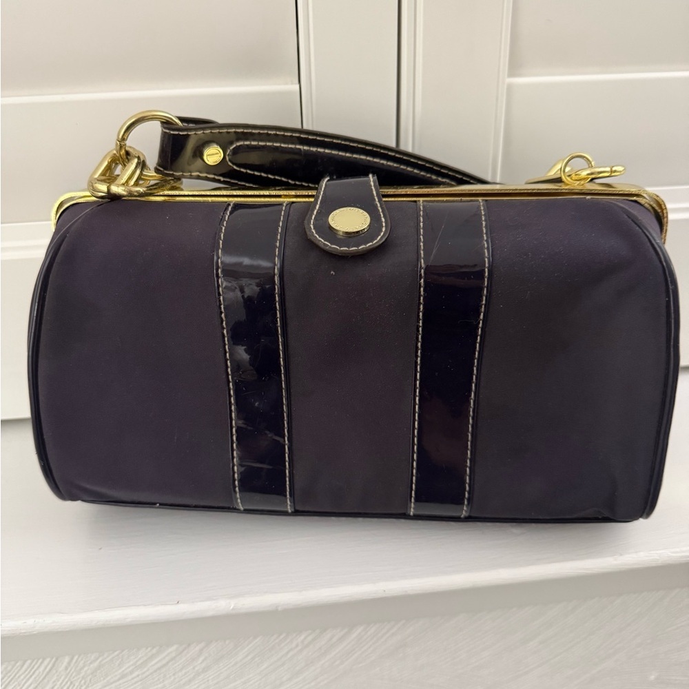 Eggplant and Gold handbag